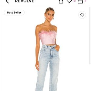 Revolve Superdown Ramona Bustier Top XS in BLUSH